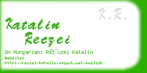 katalin reczei business card